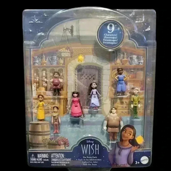 Disney’s Wish The Teens Pack of 8 Posable Mini Dolls & Star Figure - Picture 1 of 3